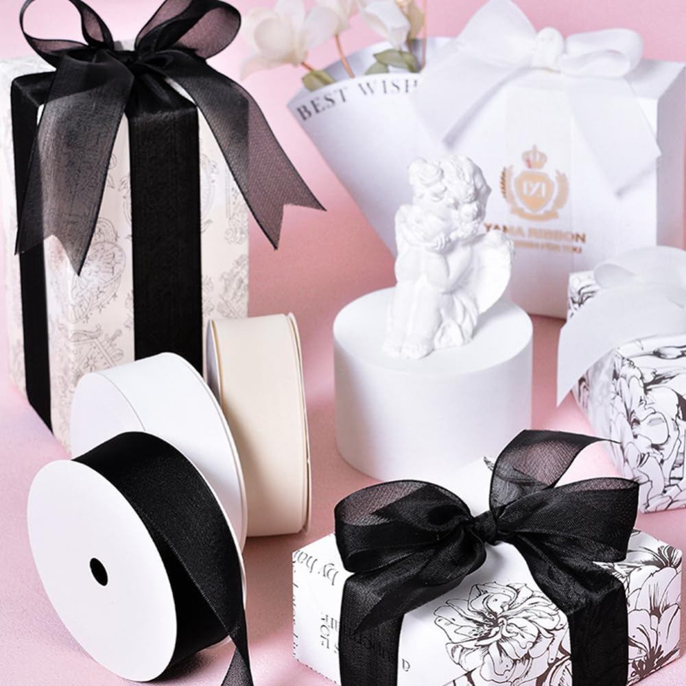 Черная органзовая лента ширино – обзор и цена Organza Ribbon Spool