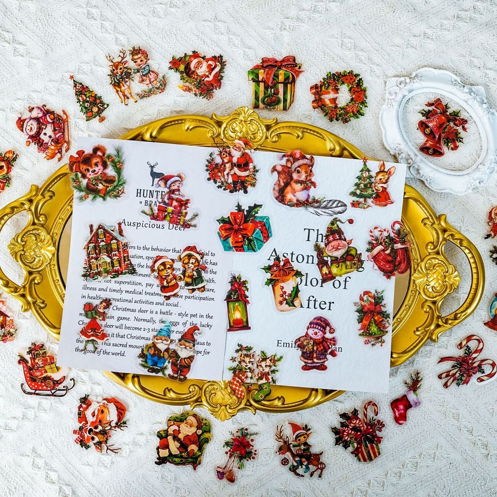 50 шт. подарочных наклеек с из – обзор и цена Christmas Craft Embellishment