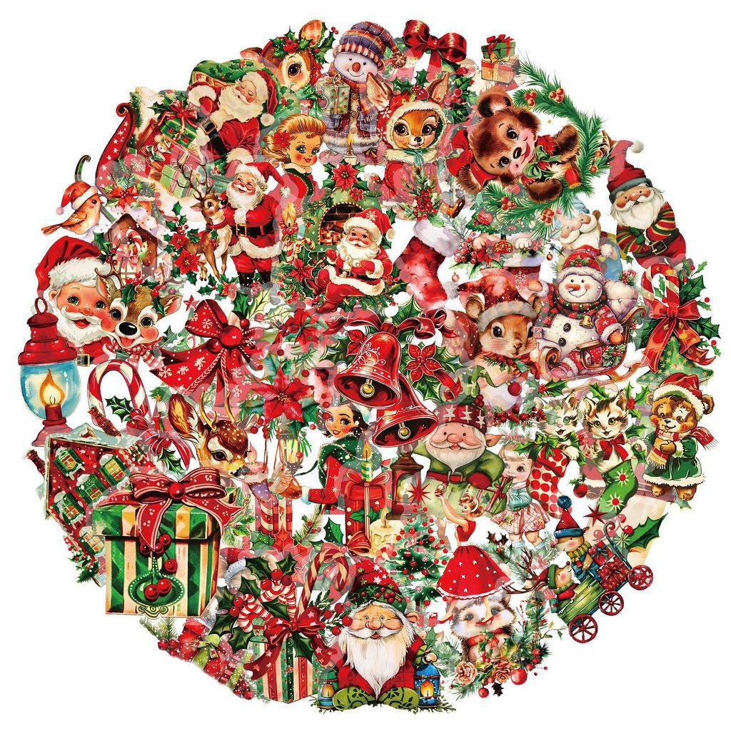 50 шт. подарочных наклеек с из – обзор и цена Christmas Craft Embellishment