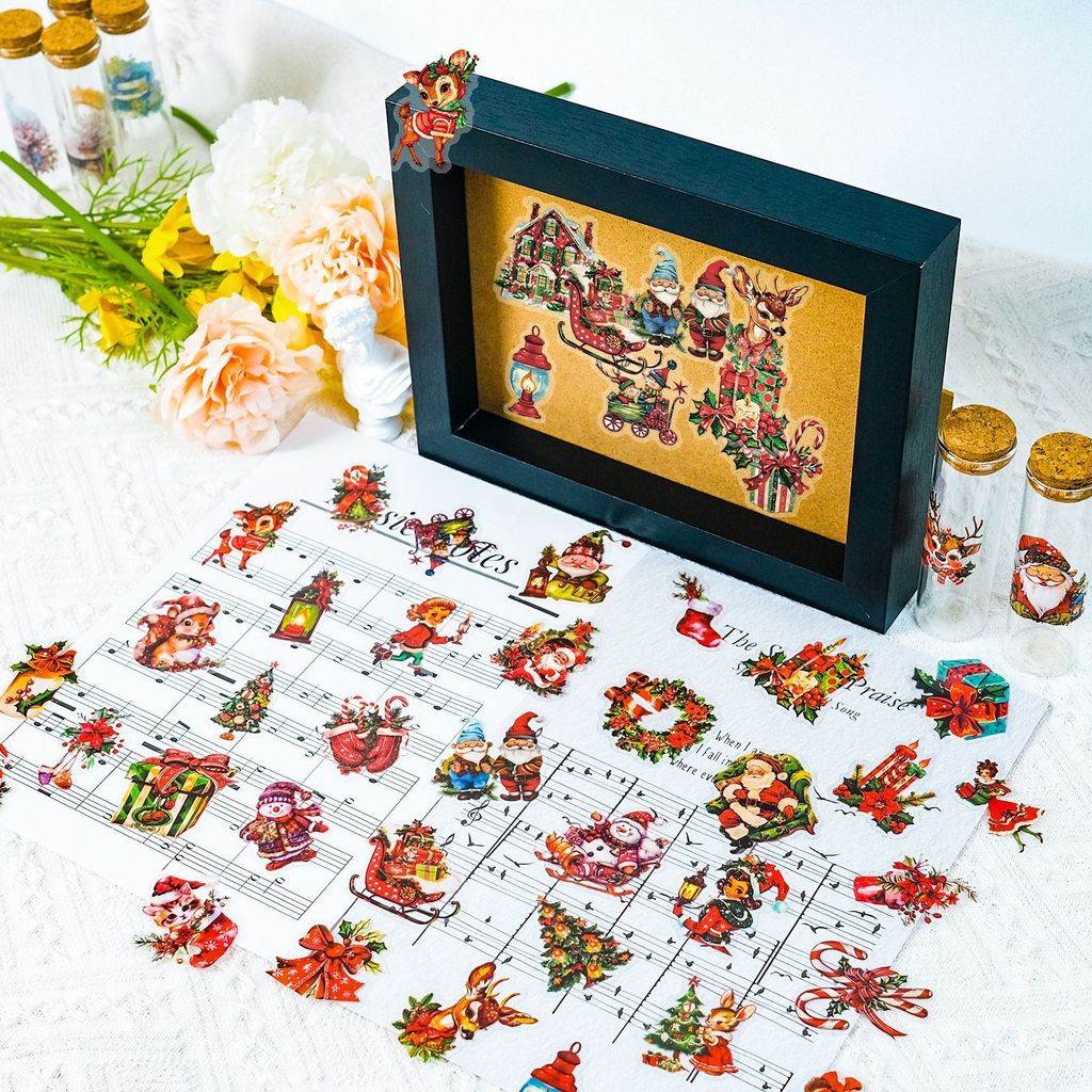 50 шт. подарочных наклеек с из – обзор и цена Christmas Craft Embellishment