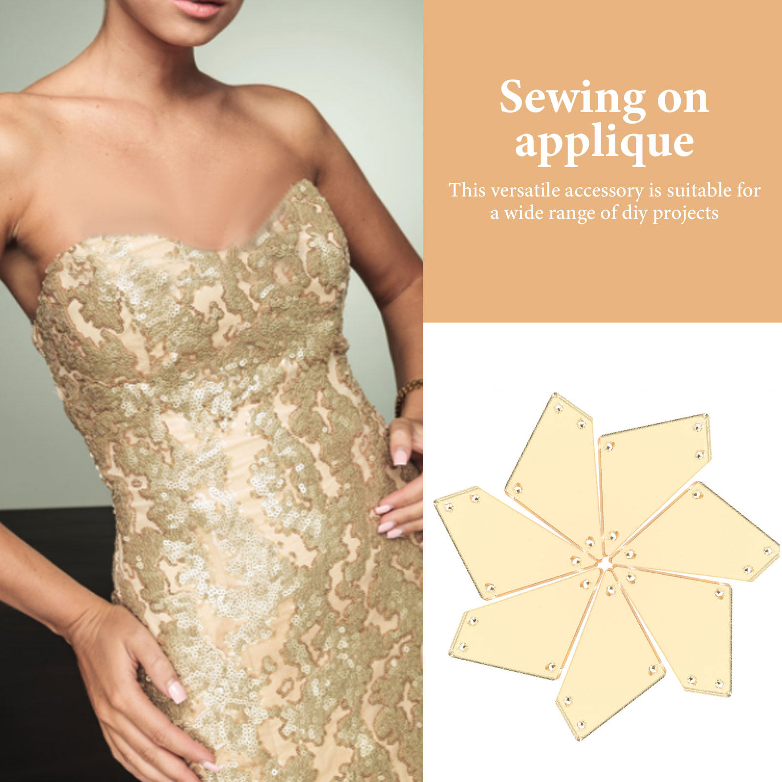50 шт. акриловых зеркальных эл – обзор и цена Sew On Rhinestone